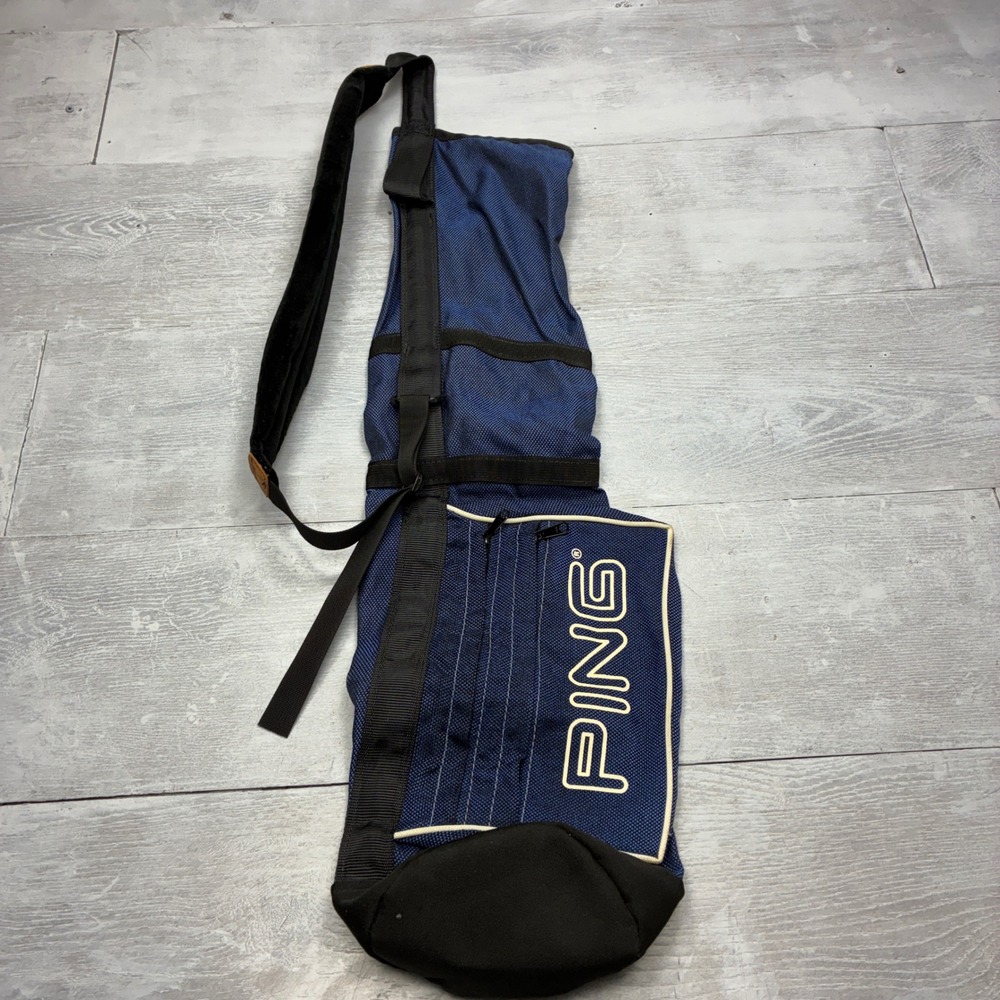 Ping Moonlite Golf Carry Bag Blue Black Lightweight Sunday Walking Club Bag